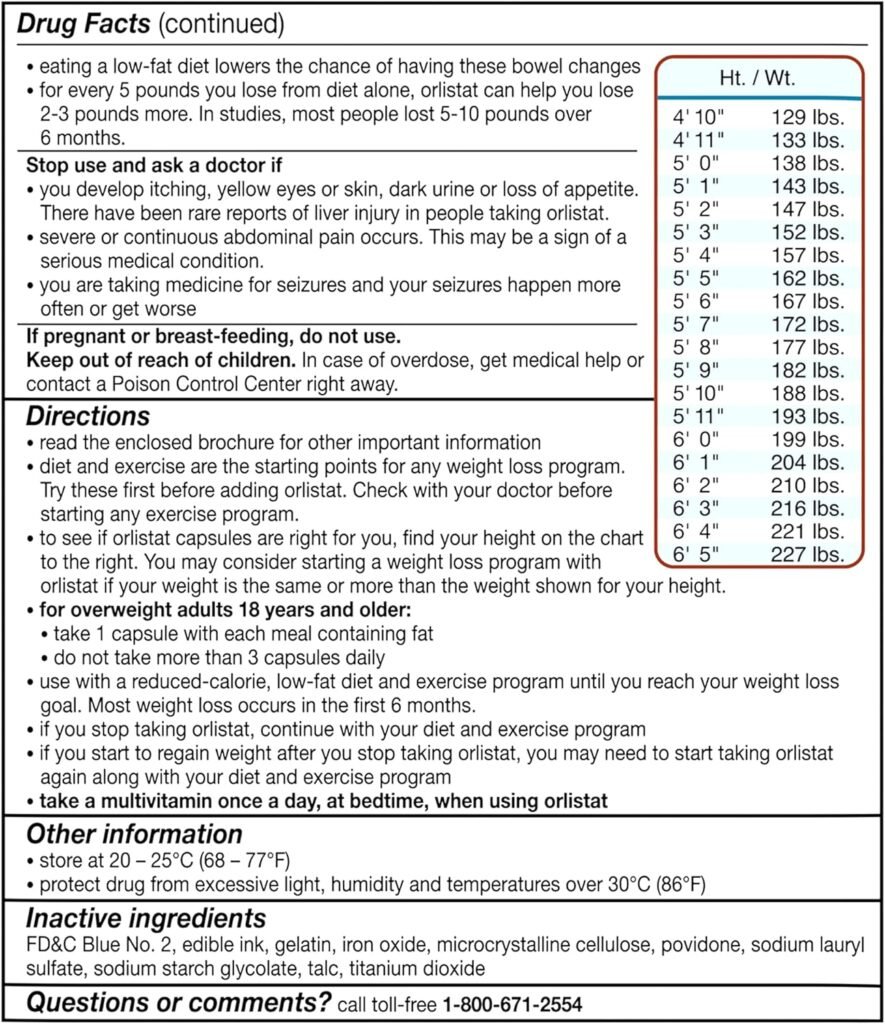 alli Weight Loss Diet Pills, Orlistat 60 mg Capsules, Non Prescription Weight Loss Aid, 120 Count Refill Pack