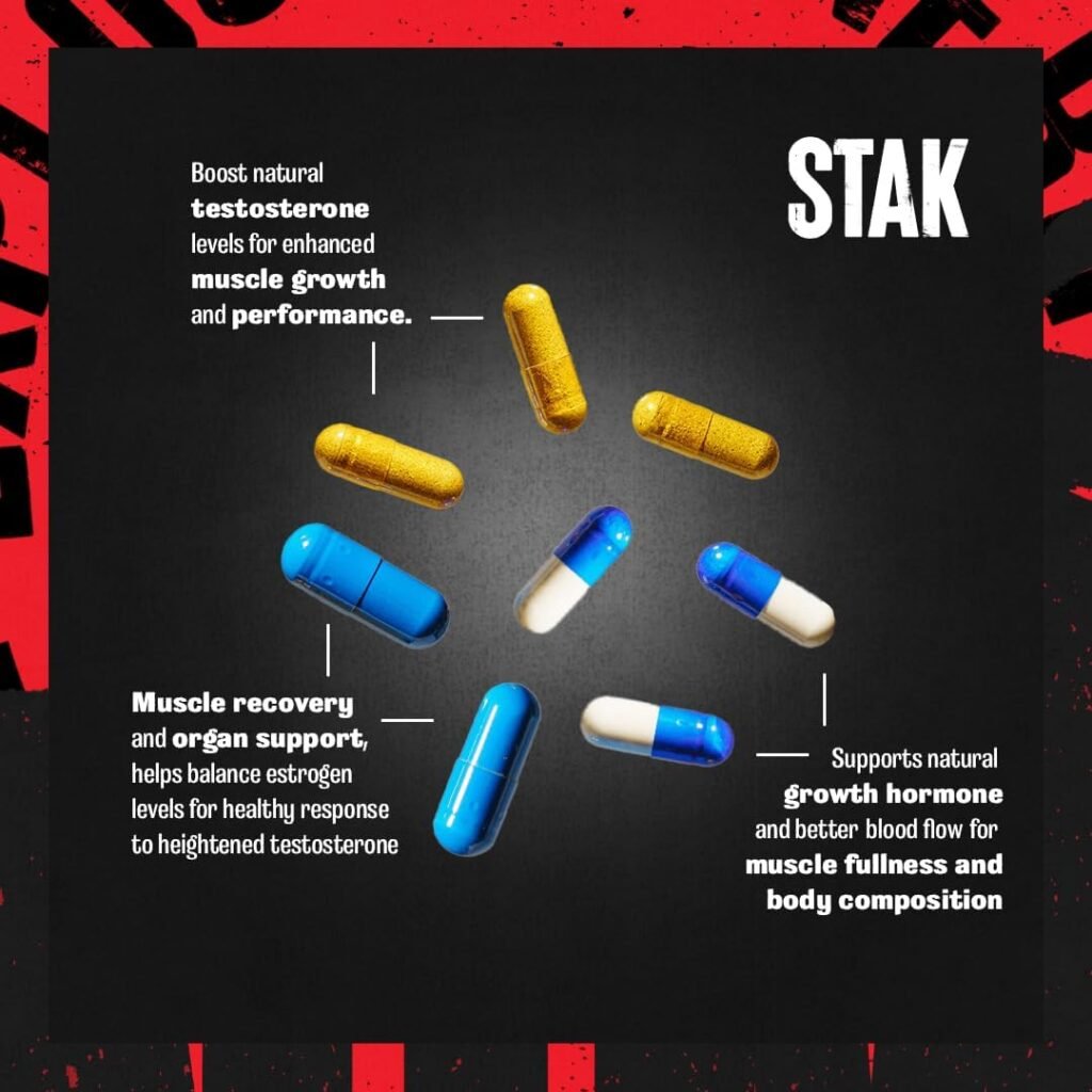 Animal Stak – Complete Natural Hormone Booster Supplement with Tribulus – Natural Testosterone Booster for Athletes – Contains Estrogen Blockers – 1 Month Cycle Animal Stak – Complete Natural Hormone Booster Supplement with Tribulus – Natural Testosterone Booster for Athletes – Contains Estrogen Blockers – 1 Month Cycle