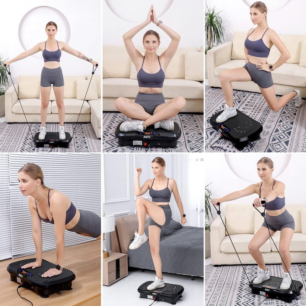 AXV Vibration Plate Fitness Platform Exercise Machine Vibrating Lymphatic Drainage Shaking Full Body Shaker Workout Vibrate Stand Shake Board Sport Gym for Weight Loss Fat Burner for Women Men AXV Vibration Plate Fitness Platform Exercise Machine Vibrating Lymphatic Drainage Shaking Full Body Shaker Workout Vibrate Stand Shake Board Sport Gym for Weight Loss Fat Burner for Women Men