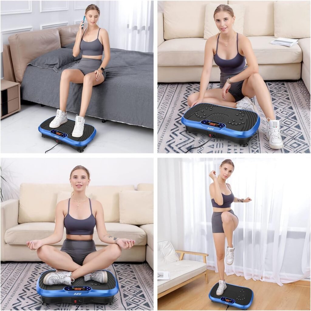 AXV Vibration Plate Fitness Platform Exercise Machine Vibrating Lymphatic Drainage Shaking Full Body Shaker Workout Vibrate Stand Shake Board Sport Gym for Weight Loss Fat Burner for Women Men AXV Vibration Plate Fitness Platform Exercise Machine Vibrating Lymphatic Drainage Shaking Full Body Shaker Workout Vibrate Stand Shake Board Sport Gym for Weight Loss Fat Burner for Women Men