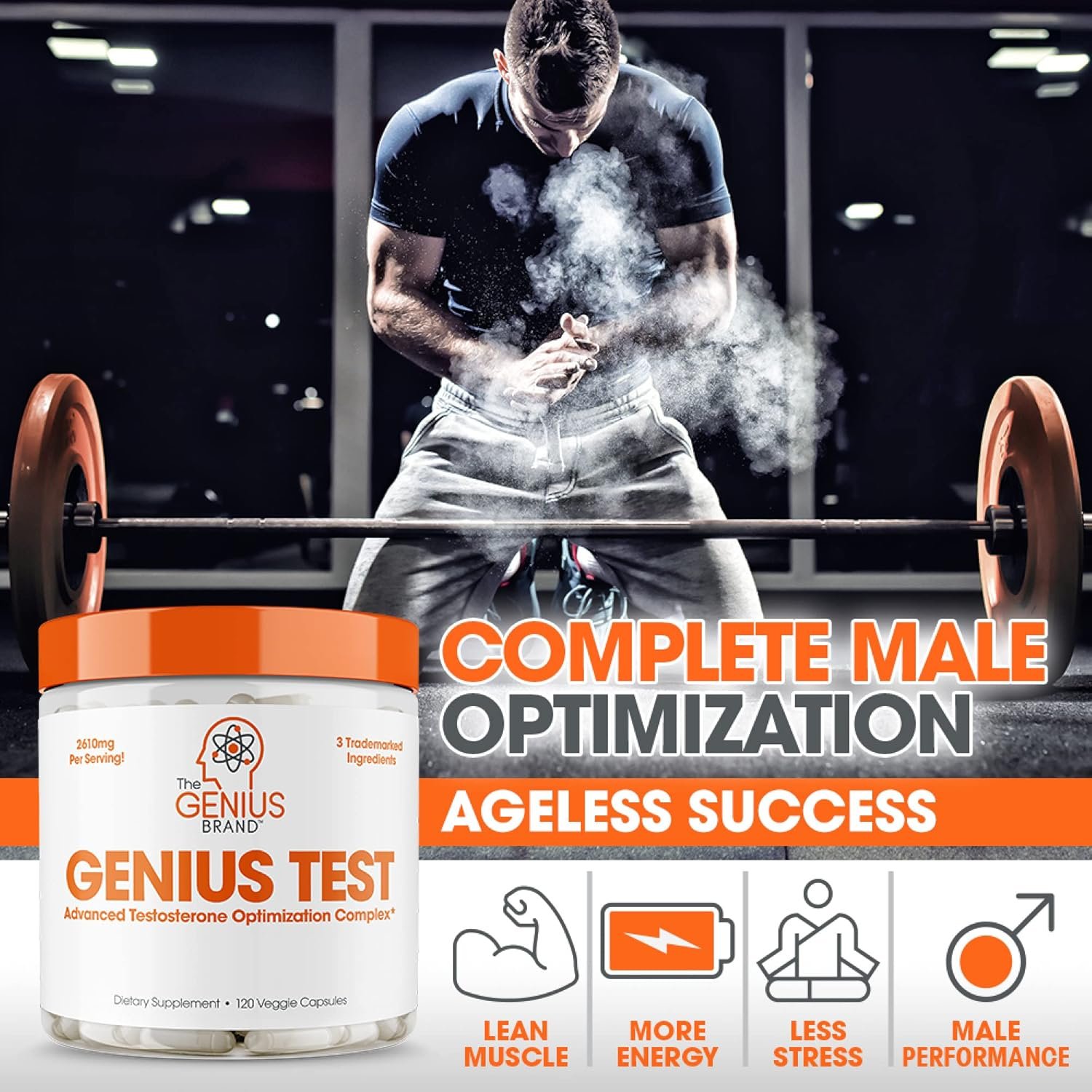 Genius Test: Advanced Testosterone Booster for Men – Boost Stamina, Endurance, Energy & Strength Naturally