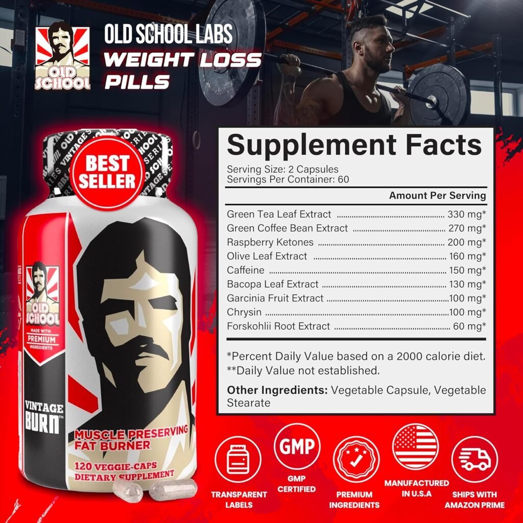Premium Fat Burner | The First Weight Loss Pills to Preserve Lean Muscle  Burn Stubborn Fat | Appetite Suppressant for Weight Loss Formulated to Keep Muscle  Increase Energy|USA Made|120 Diet Pills