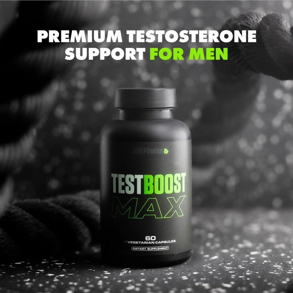 Sculpt Nation by V Shred Test Boost Max - Testosterone Supplement for Men - Tribulus Terrestris for Men - Natural Energy, Stamina, and Strength Booster - 60 Gluten Free Capsules Sculpt Nation by V Shred Test Boost Max - Testosterone Supplement for Men - Tribulus Terrestris for Men - Natural Energy, Stamina, and Strength Booster - 60 Gluten Free Capsules