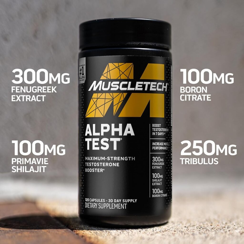 Testosterone Booster for Men, MuscleTech AlphaTest, Tribulus Terrestris  Boron Supplement , Max-Strength ATP  Test Booster, Daily Workout Supplements for Men, 120 Pills (Package May Vary) Testosterone Booster for Men, MuscleTech AlphaTest, Tribulus Terrestris  Boron Supplement , Max-Strength ATP  Test Booster, Daily Workout Supplements for Men, 120 Pills (Package May Vary)