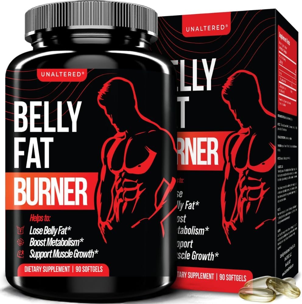 UNALTERED Belly Fat Burner for Men: Natural Weight Loss Pills to Support Fat Loss, Lean Muscle, and Healthy Metabolism