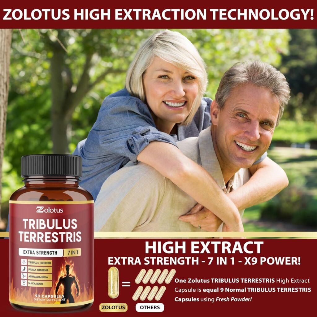 Zolotus Tribulus Terrestris, 8650mg Per Capsule, High Potency with Ashwagndha, Panax Ginseng, Saw Palmetto, Maca, Shilajit. Boost Energy, Mood, Stamina  Performance, for Men  Women, 3 Months Supply. Zolotus Tribulus Terrestris, 8650mg Per Capsule, High Potency with Ashwagndha, Panax Ginseng, Saw Palmetto, Maca, Shilajit. Boost Energy, Mood, Stamina  Performance, for Men  Women, 3 Months Supply.